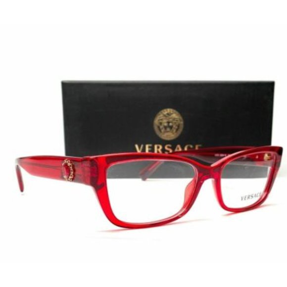 Versace Women's Transparent Red Eyeglasses! - Picture 3 of 3